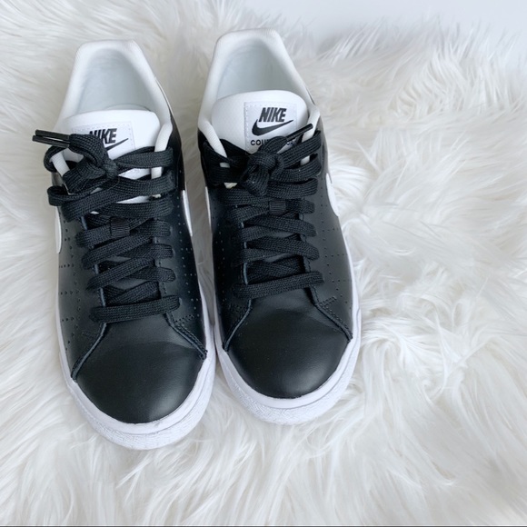 NIKE VEGAN LEATHER SNEAKERS - BLACK - Picture 5 of 7